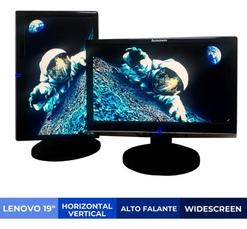 Kit C/ 2 Monitores Lenovo 19 Polegadas P/ Leitura Documentos (Usado)