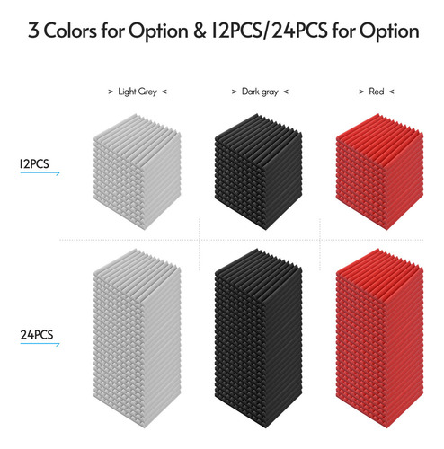 24 Unidades/pacote Studio Foams Sound Insulation Foam Sound