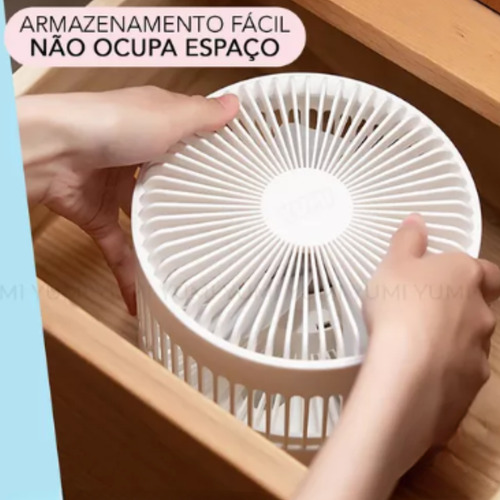 Ventilador Dobrável Recarregavel Silencioso Mesa Usb