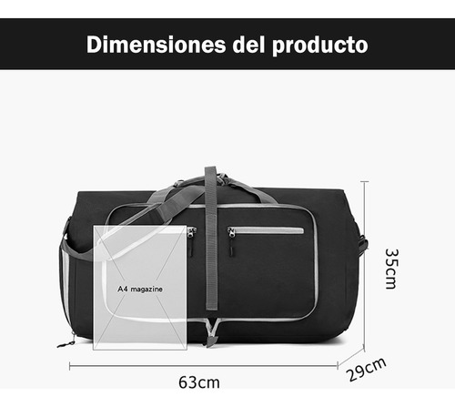 Maleta Mano De Viaje Bolsa Deporte Mochila Fitness Bag 65l
