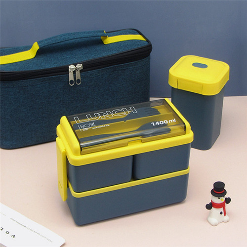 Double Layer Lunch Box Al Storage Container