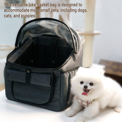 Cesta De Bicicleta Para Cães, Transportador De Tecido De Boi