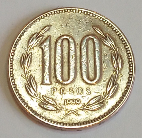 Moneda De Colección Antigua Chilena De 100 Pesos. Año 1999.