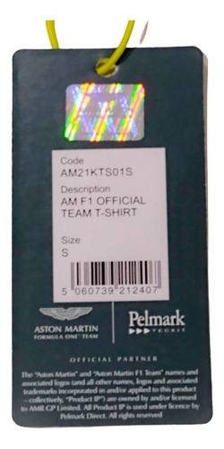 Imagen 7 de 7 de Playera Aston Martin F1 Vettel/ Stroll Producto Genuino 2021