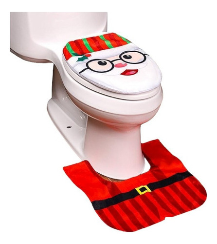 Fundas De Navidad Set Juego De Baño Decoracion Navideña 2pzs