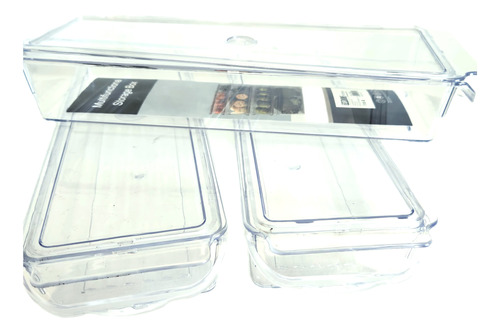 Pack De 2 Cajas Organizadoras Storage Box Transparentes Util