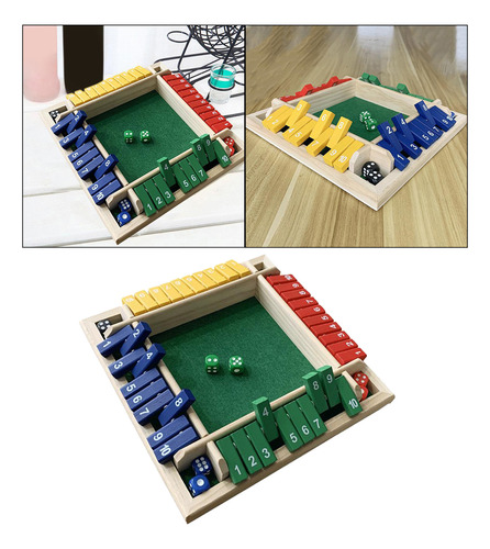 4 Lados Cerrar La Caja Juego De Madera Tablero Número Beber