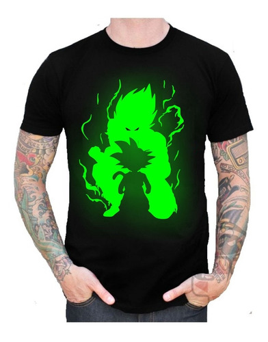 Remera Brilla En La Oscuridad Dragon Ball Z Goku Anime/manga