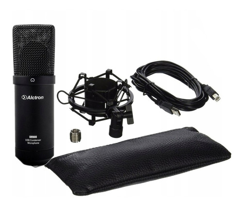 Microfono Condensador Usb Alctron Um900 Soporte Araña Y Más