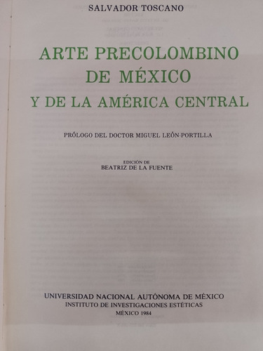 Arte Precolombino De México Y De La  América Central Libro