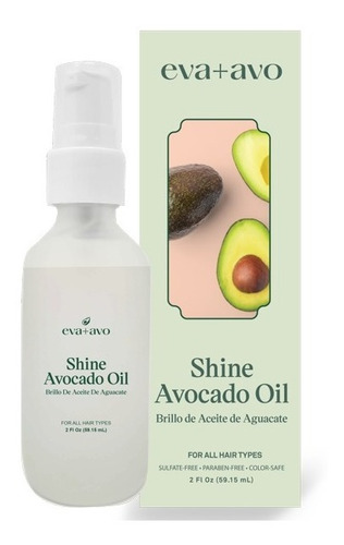 Eva+avo Hair Shine Spray Con Aceite De Aguacate