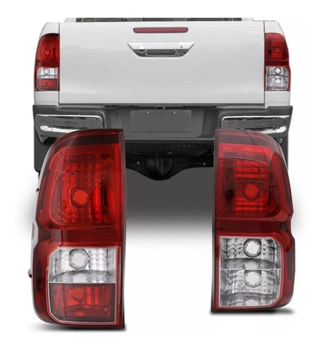 Par De Faros Toyota Hilux Trasero 2016 Al 2020 Cabina Simple