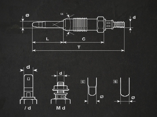 Imagen 3 de 6 de Bujia Precalentamiento Fiat Tractor 411 - 331 - 241 - 24 V