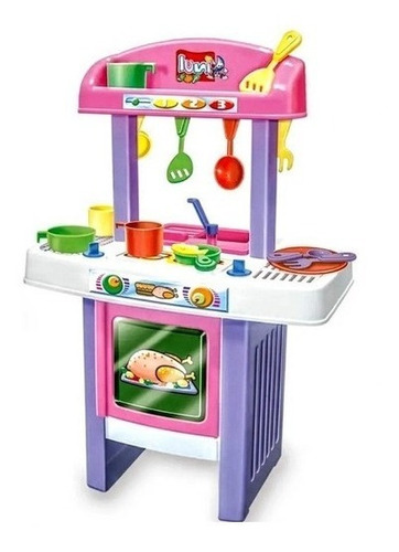 Juego Set Cocina Mi Cocinita Grande Luni Accesorios En Caja