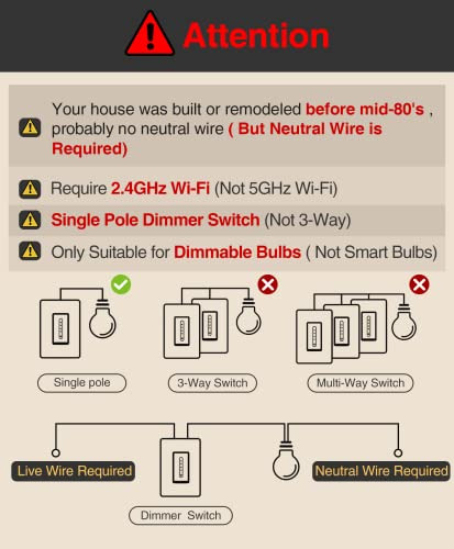 Ghome Smart Dimmer Switch Compatible Con Alexa Google Home