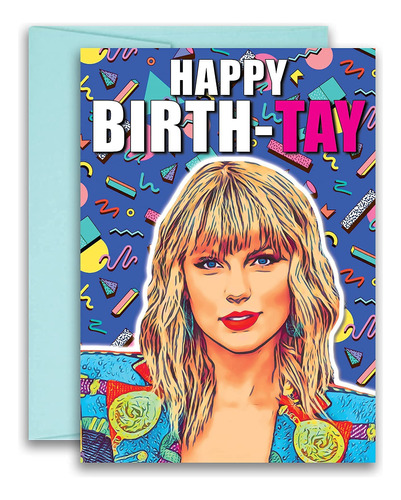 Taylor Swift Inspirada Parodia Tarjeta De Cumpleaos Birth-ta