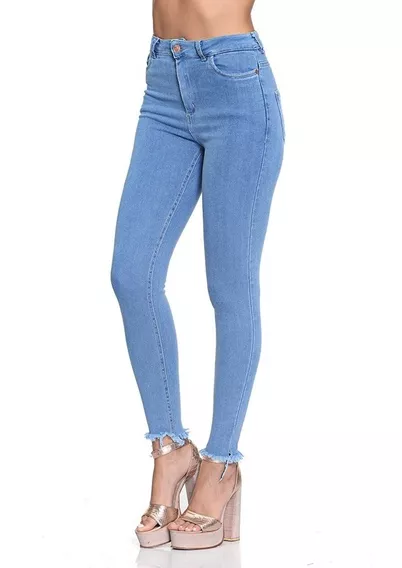 Jeans Mujer Elastizado Tiro Medio Alto