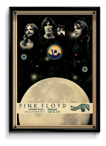 Cuadro Pink Floyd Poster 1973 30x40 (marco+lámina+vidrio)