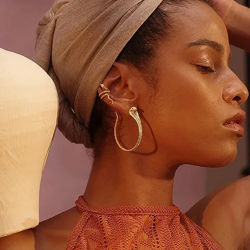 Fettero Pendientes De Oro Para Mujer Chapados En Oro Delicad