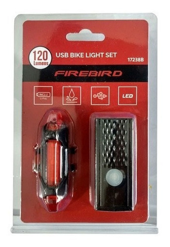 Luz Destellador Kit Para Bici Fire Bird Recargable Usb