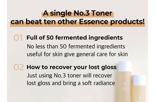 Numbuzin No.3 Super Glowing Essence Toner 200 Ml Loción