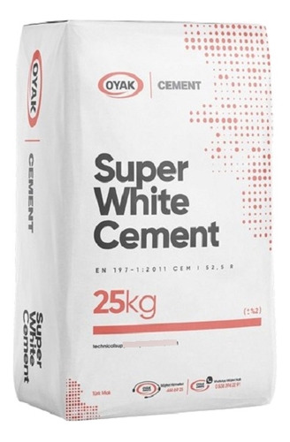 Cemento Blanco Oyak, Cemento Portland X 25kg
