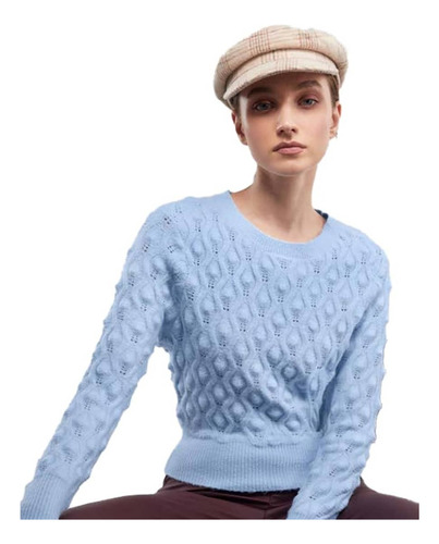 Sweater Para Mujer Azul Claro Marca Sao Paulo, Mod. 1096290