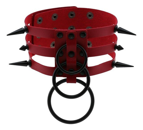 Collar De Grillete Kpop Harsuku Para Hombre Y Muje Fg25-red