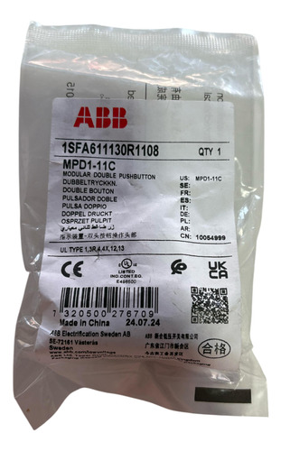 Mpd1-11c Boton Doble Verde/rojo 1sfa611130r1108 Abb