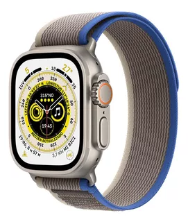 Apple Watch Ultra GPS + Celular - Caja de titanio 49 mm - Correa Loop Trail azul/gris - S/M