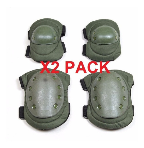 Rodilleras Coderas Pack 2u Tacticas Militar / Hiking Outdoor