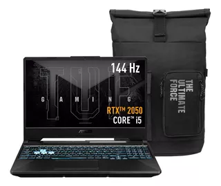 Laptop Asus Tuf Gaming Hn010w Ci5 8/512gb Rtx2050 + Mochila Color Graphite black