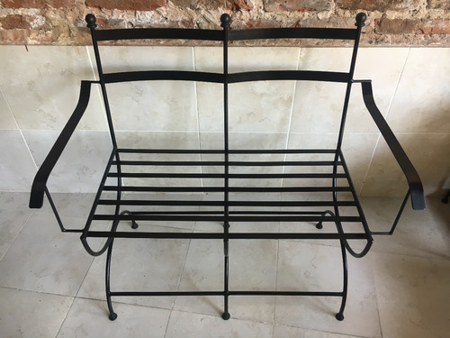 Imagen 2 de 10 de Sillon De Hierro Romano Moderno 2 Cpos Pintura Epoxi Jardin
