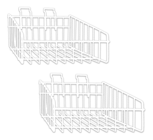 Cesto Para Painel Canaletado 0,20 X 0,20 Branco (2 Unidades)