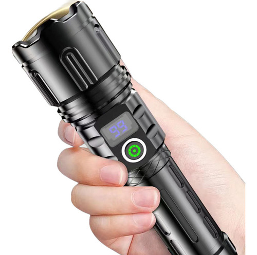 A Linterna Potente De Alto Brillo Con Zoom Telescópico