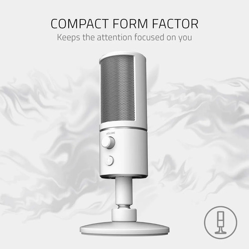 Imagen 4 de 7 de Micrófono Razer Seiren X condensador supercardioide y cardioide mercury white