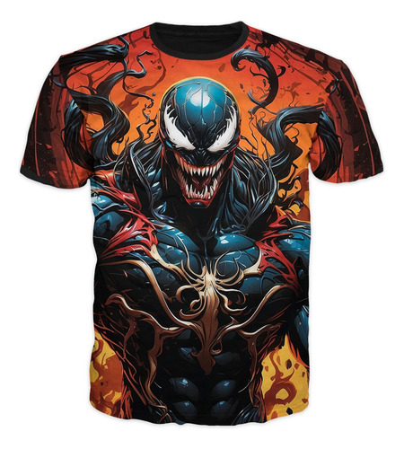 Camiseta Superhéroes Venom Spider Adultos Y Niños 