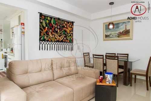 Apartamento Com 2 Dormitórios, 1 Suite E 1 Vaga Coletiva Suficiente À Venda, 68 M² Por R$ 535.000 - José Menino - Santos/sp - Ap10116