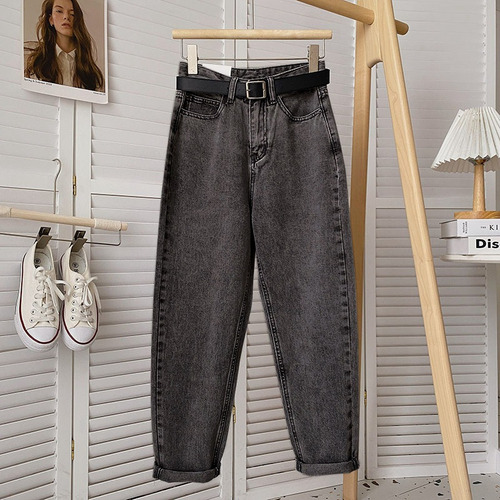 Vaqueros Capri Tipo Harén De Mezclilla Para Mujer, Cintura A