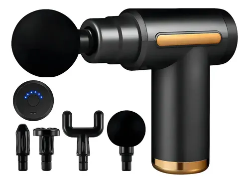 Massageador Pistola Elétrico Profissional Muscular Portátil Cor Preto