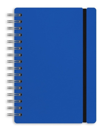 Cuaderno Studio A5 Rayado 80 Hojas Cuero Reciclado Duradero Color Azul