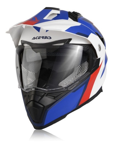 Casco Flip Fs-606 Blanco/azul/rojo L