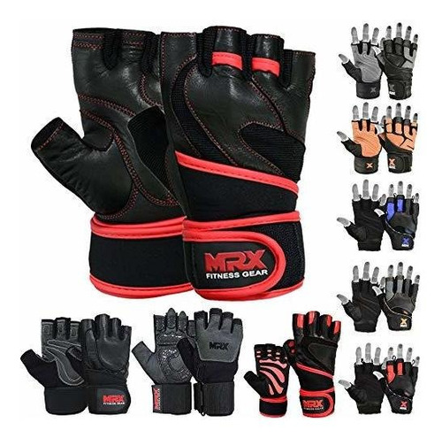 Mrx De Piel Peso Guantes Gimnasio Levantando Cross Power For