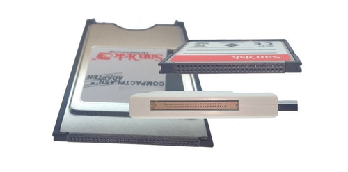 Kit 2x Cf 256 + 1 X Leitor Cf X Usb + 2 X Adaptador Pcmcia