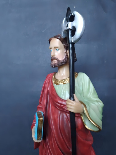 Imagem De Sao Judas Tadeu 30 Cm Em Resina Cor Pintura A Mão