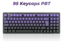 Comprar TERPORT 95 Keycaps PBT Español Latino Morado Degradado para Teclados Mecánicos, PBT Teclas de Doble Inyección , Altura MDA Ergonómica, 95 Teclas PBT TR95