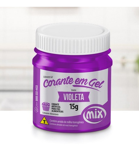 Colorante En Gel Comestible Mix 15 Gr. Color Violeta 