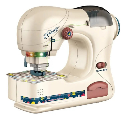 Mini Maquina De Coser Infantil Juguetes Electrodomestico Color Hueso