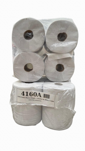 Bobina De Papel Industrial De 25 Cm X 200 Mts X 4 Rollos