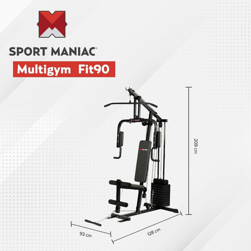 Imagen 3 de 4 de Multigimnasio Multigym Olmo 90 Con 45 Kg Pesas